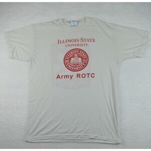 Illinois State University Shirt Mens Large White Army ROTC College NCAA Redbirds